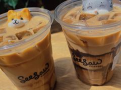 虎班巧巧燕麦拿铁-Seesaw Coffee(上海太阳宫K46店)
