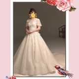 泡泡袖与小花朵的完美结合