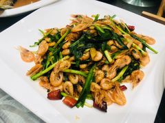 韭菜炒小白虾-锦绣金山人家(友谊店)