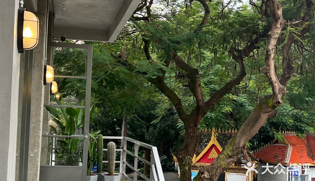 版纳差不多7点天菜渐渐暗下来！吹着江风看日落