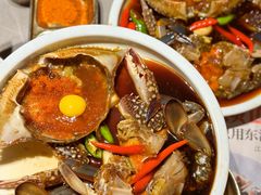 草家招牌酱油蟹-草家酱蟹炭火烤肉店(珲春南路一店)