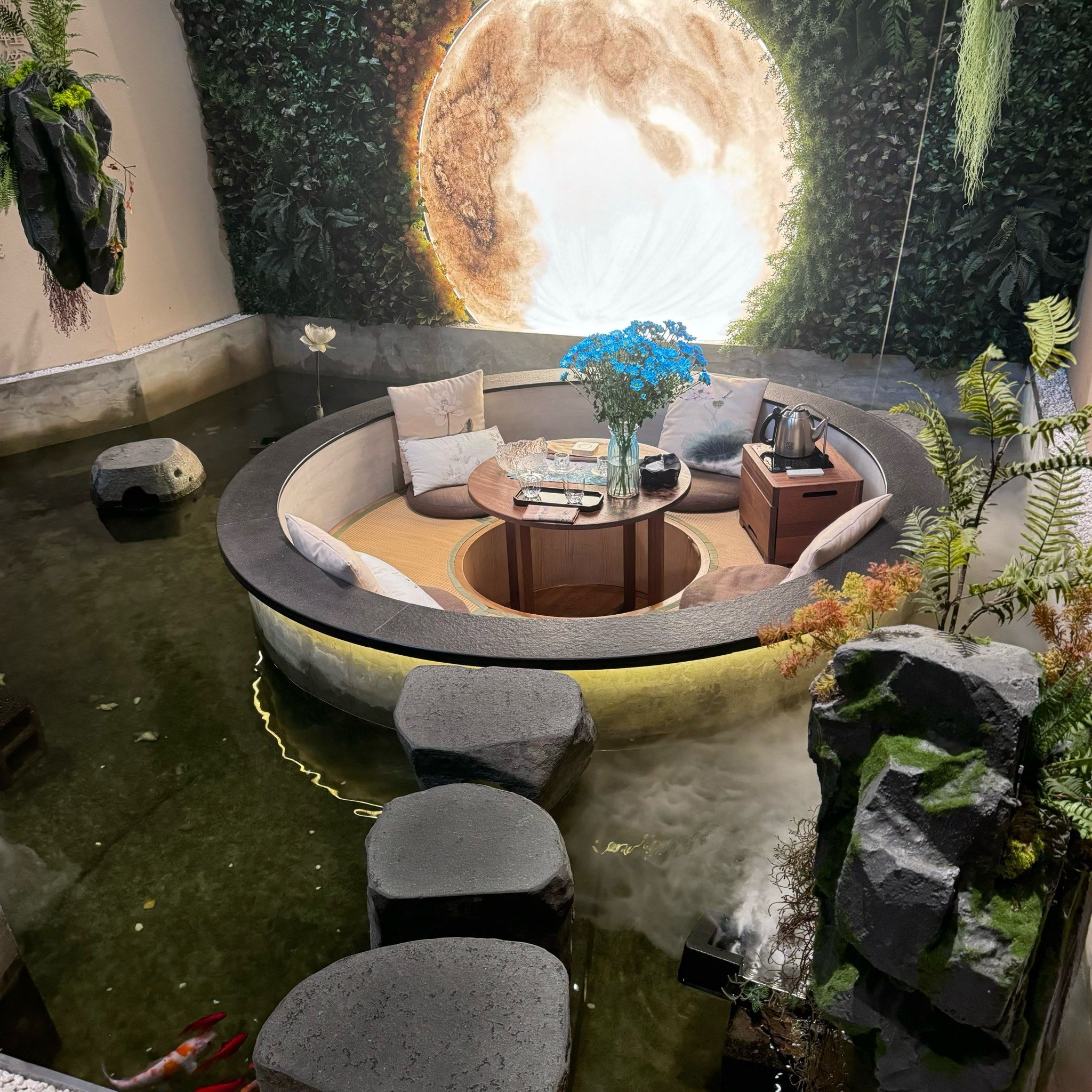 得闲饮茶🍵月光水景谁能扛得住啊