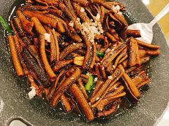 韭菜台炒鳝肚-怡园饭店-餐厅(四望亭店)