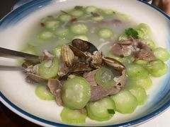 鲜蛤丝瓜汆羊肉-渔家大院·地道威海菜(石岛店)