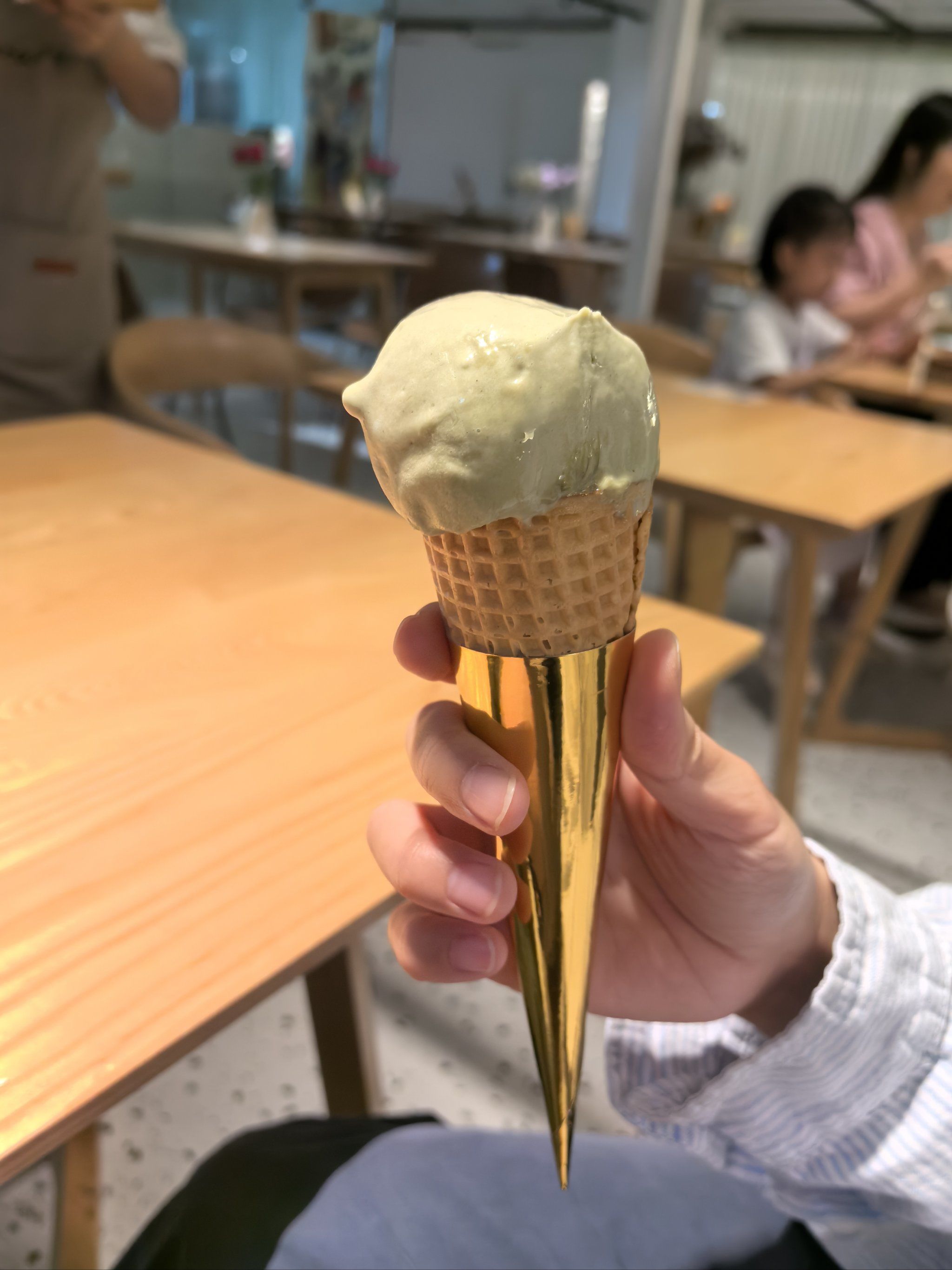 美味的开心果冰淇淋