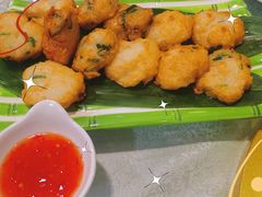 韭菜墨鱼饼-琼菜坊·无鸡不成宴·海南菜老爸茶糟粕醋(海口骑楼老街店)