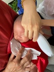 点击看大图 -慧婴轩婴儿理胎发胎毛笔胎毛画手足印(通州店)