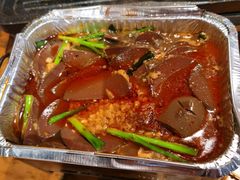 锡纸鸭血-路边摊小炉子烧烤