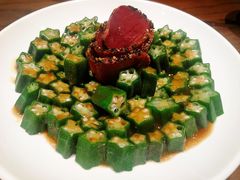 黑椒牛肉拼秋葵-将相和·海鲜蒸饺大连菜