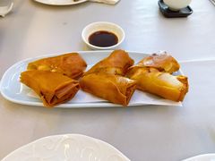 韭黄鲜虾春卷-悦湖公馆