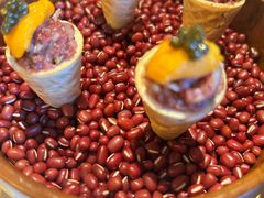 生牛肉塔塔配海胆鱼籽酱-庐灶江南·江南菜·四合院Bistro(东直门雍和宫·原华侨宾馆店)