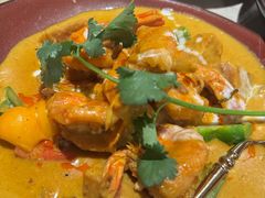 炭烧猪颈肉配青咖喱素菜-CHINCHIN 青青·泰国料理(万象食家店)