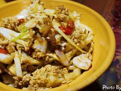 油渣炒花菜-小铫鸡汤