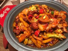 干锅排骨虾-龙少爷碳火干锅(环球中心店)