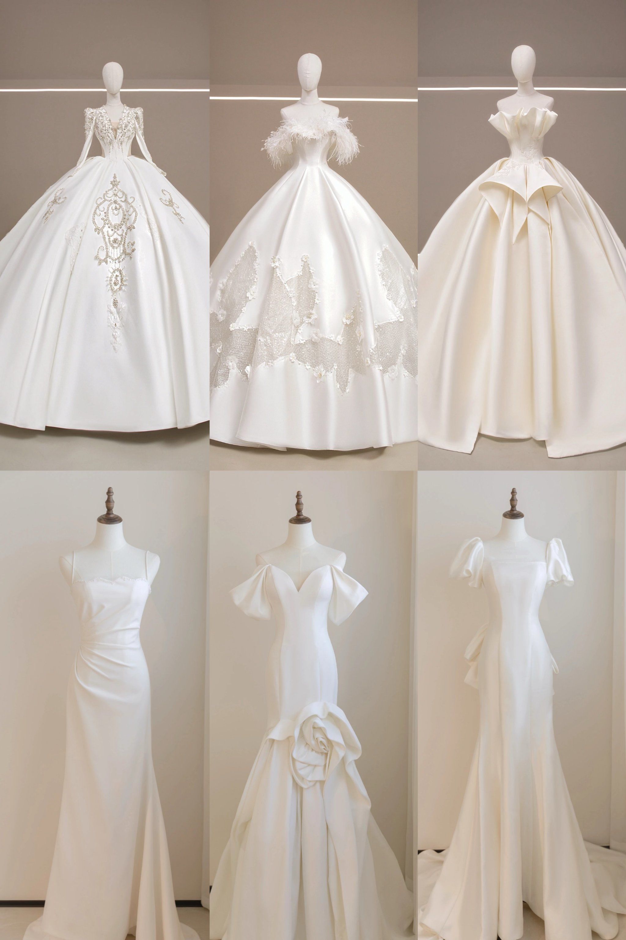 优雅且浪漫🕊️简约缎面婚纱