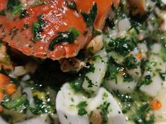 荠菜花蟹炒年糕-上海老饭店(北京分店)