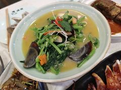 上汤皮蛋茼蒿杆-渔娘渔家丹东海鲜(东直门店)