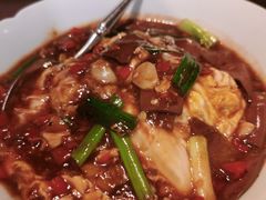 黄贡椒鸭血醋炒蛋-小隐人家(乐松店)