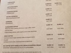 菜单-纽约咖啡馆