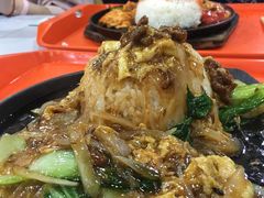 铁板孜然鸡蛋牛柳-中央民族大学-食堂