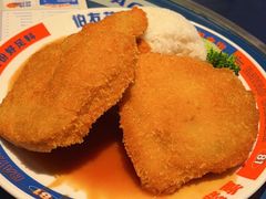 伯友脆芝心猪扒饭（两大块）-伯友茶记(中华广场店)