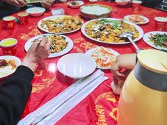 -陕北农家小吃风干羊肉剁荞面