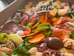 -山野的朋友露营炭火烤肉