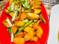 小葱拌饼子-金太阳海鲜烧烤·本地人餐厅(东纬路旗舰店)