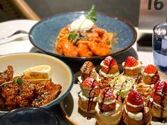 鲜茄茸大虾配马斯卡朋意大利面-BE BRIGHT KITCHEN(正佳广场店)