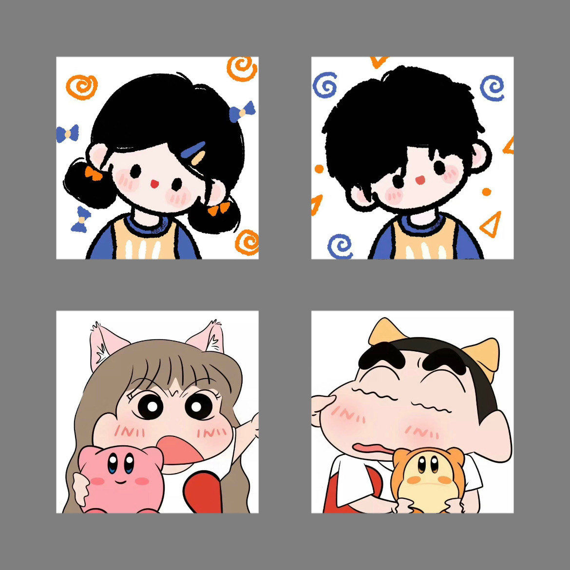 天天领红包#情侣头像 超级可爱的卡通情