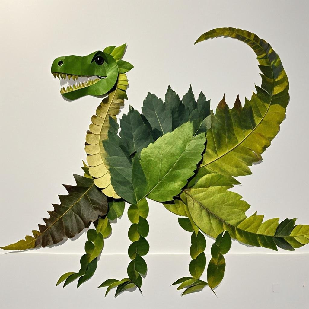 手把手教你制作『树叶画小恐龙』🦖