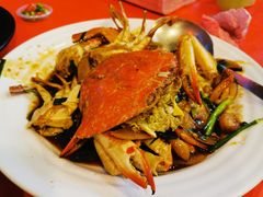 葱姜炒蟹-大树下海鲜饭店
