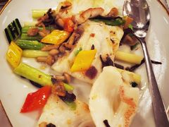 鸡纵菌爆炒石斑鱼球-伯衡55·吉品轩(乌鲁木齐南路店)