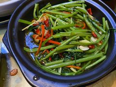 蒜炒空心菜-龙泉人椰子鸡.糟粕醋.海南菜(三亚旗舰店)