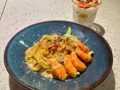 芝士蘑菇鲜虾意大利面-BE BRIGHT KITCHEN(正佳广场店)