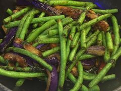紫苏茄子豆角-龙禧渔村酒楼