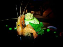 秘制醉大虾拼香椿豆腐-天伦里餐厅(绿城桃花源店)