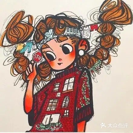 海藻般浓密的长发微微卷起🌈