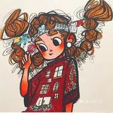 海藻般浓密的长发微微卷起🌈