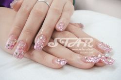 粉色闪烁银河-STAR美甲店