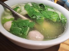 青菜粉丝肉圆汤-老头儿油爆虾(金鹰世界店)
