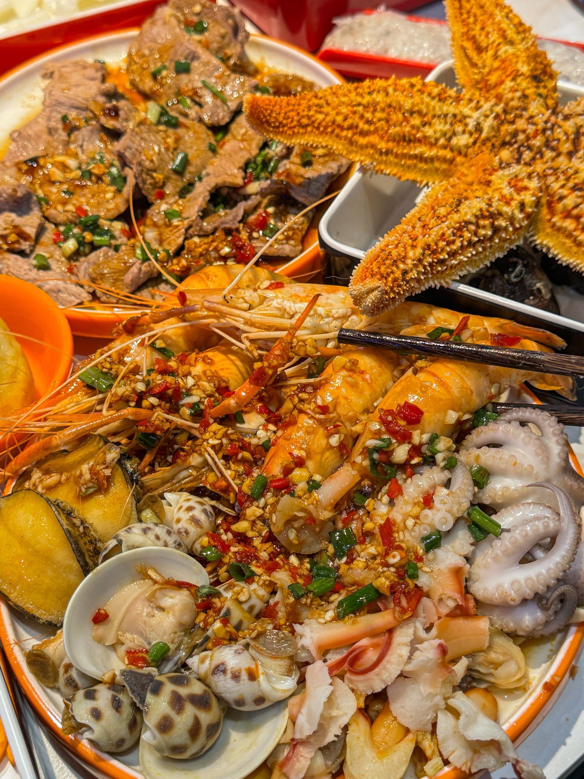 福州新开的海鲜自助火锅!简直了!