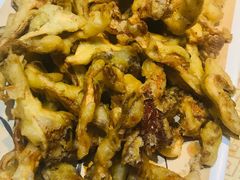 炸平菇-东北哈尔滨酱骨头馆房掌柜铁锅炖
