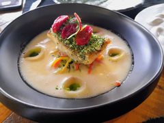 煎海鲈鱼配意大利节瓜面-AZUL by FUEL蓝色·法式酒馆(琶醍店)