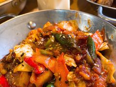 鱿鱼炒五花肉-富乐满韩国正宗炸鸡韩国料理(虹泉路店)