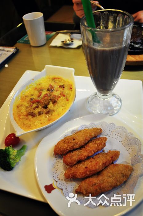 德貝客西餐廳意式芝香焗飯 深海鱈魚條 桂花黑米露圖片 - 第2張