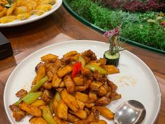 杏鲍鱼菇炒虾酱骨-韩山苑·潮州美食·私房菜(天安数码时代大厦店)