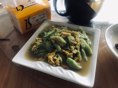 丝瓜炒土鸡蛋-领鲜土菜馆