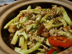 干锅有机花菜-老头儿油爆虾(星光一期店)