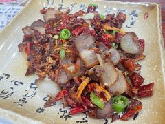 鸡油菌炒坛子肉-宋记冕宁土菜馆(海门渔村二店)